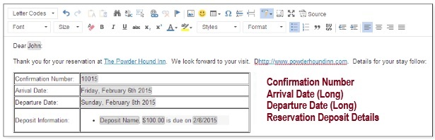 Letter Deposit Details