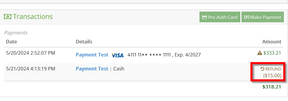 Refunding Payments